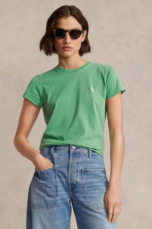 Ralph Lauren Stijlvolle Groene Jersey T-Shirt voor Vrouwen Green Dames