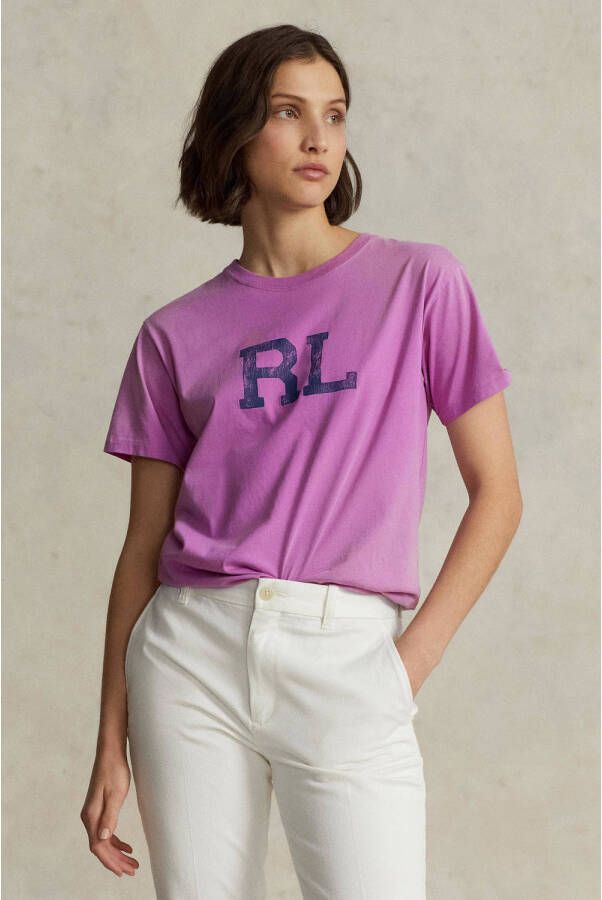 Ralph Lauren RL Pink T-Shirt Stijlvol en Comfortabel Pink Dames