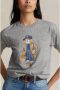 Ralph Lauren Grijze Katoenen T-shirt met Polo Bear Logo Gray Dames - Thumbnail 1