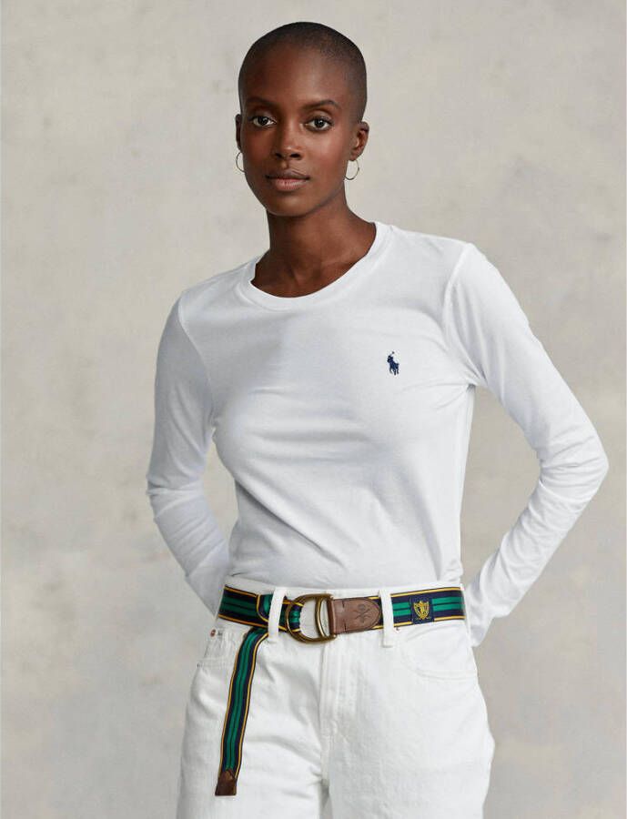Polo Ralph Lauren Warm en stijlvol lang mouwloos T-shirt breiwerk White Dames
