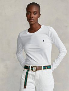 Polo Ralph Lauren Katoenen shirt met lange mouwen en labelstitching