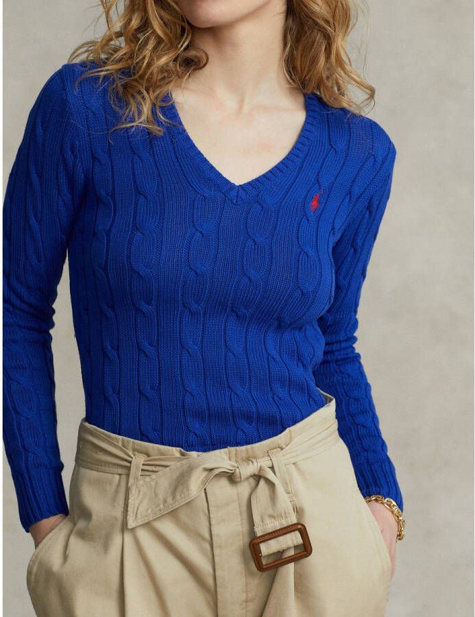 Polo Ralph Lauren Gebreide pullover met logostitching model 'KIMBERLY'