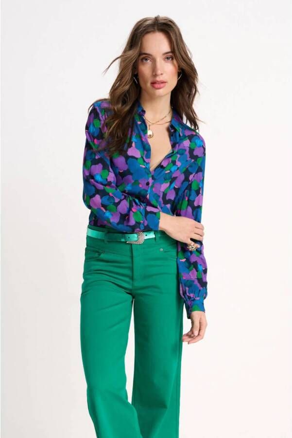 POM Amsterdam blouse met all over print paars