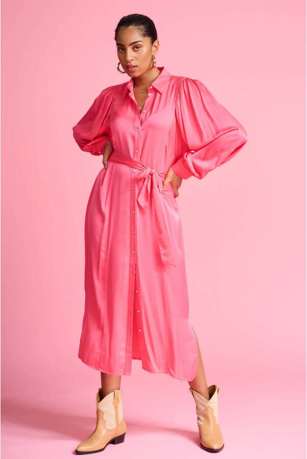 Pom Amsterdam Blush Pink jurk rozeSP7258 Pink Dames