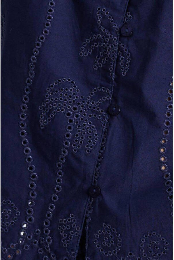 POM Amsterdam blouse broderie donkerblauw - Foto 2