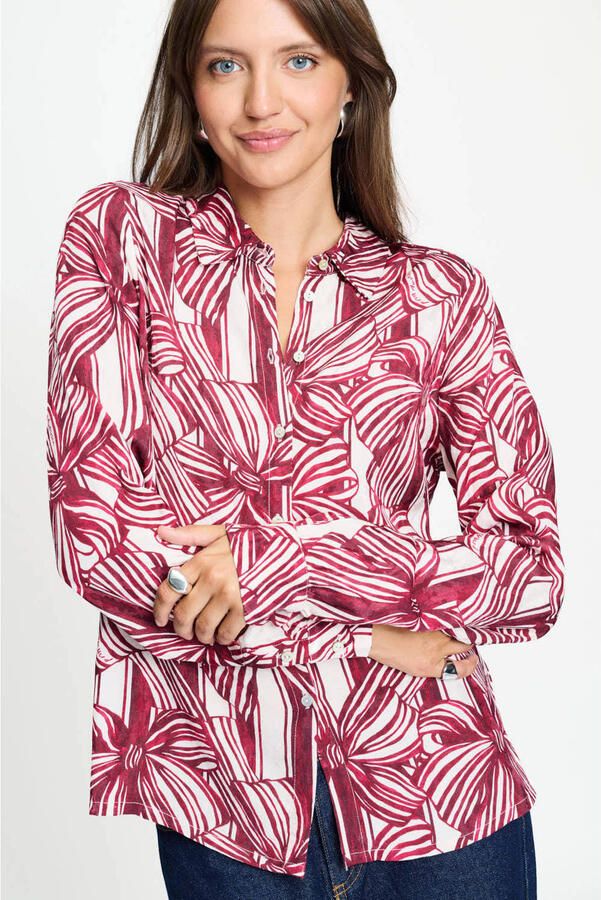 POM Amsterdam blouse met print rood