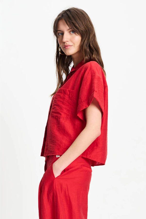 POM Amsterdam blouse rood - Foto 3