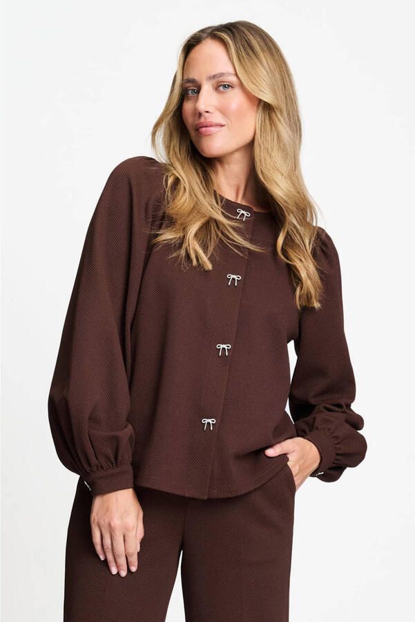 POM Amsterdam blousetop bruin