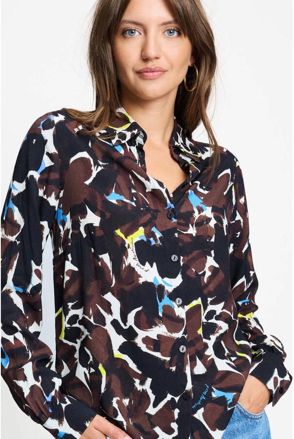 POM Amsterdam camouflage blouse bruin - Foto 3