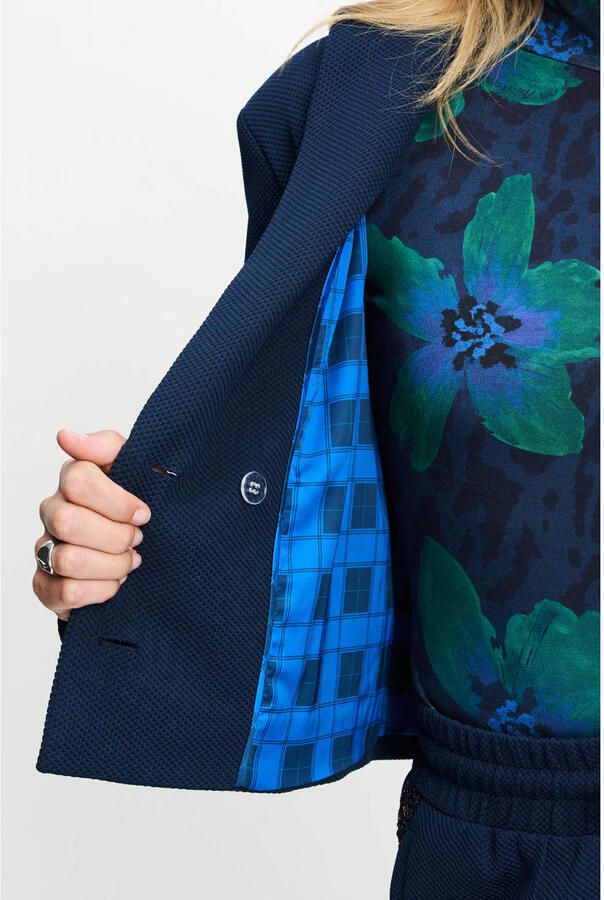 POM Amsterdam cropped blazer donkerblauw - Foto 2