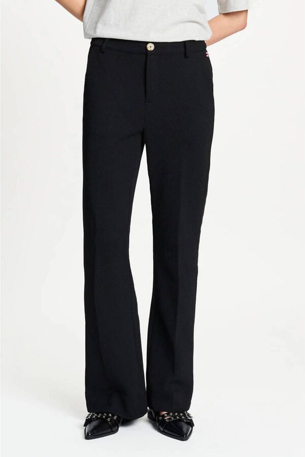 POM Amsterdam flared regular waist pantalon zwart - Foto 3