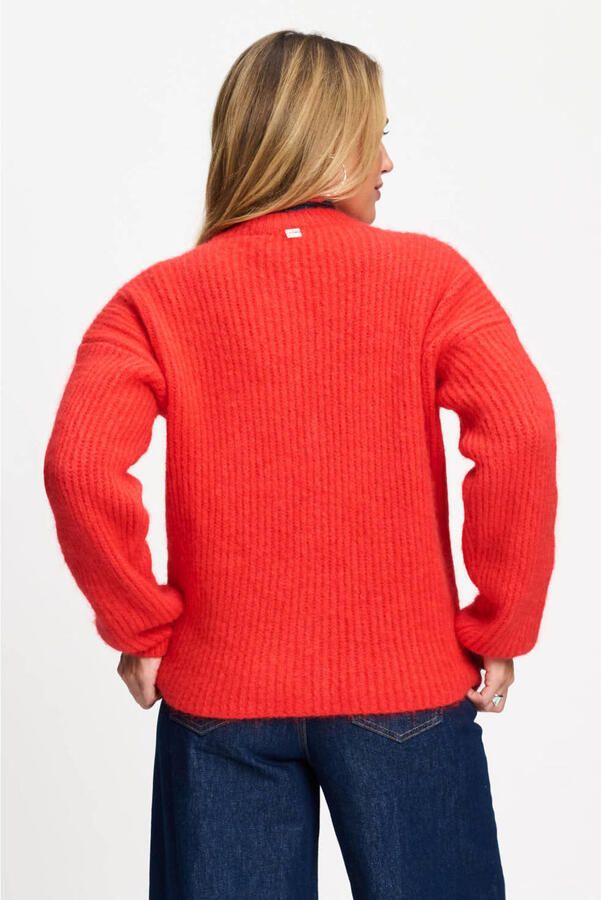 POM Amsterdam gebreid vest met wol rood - Foto 3