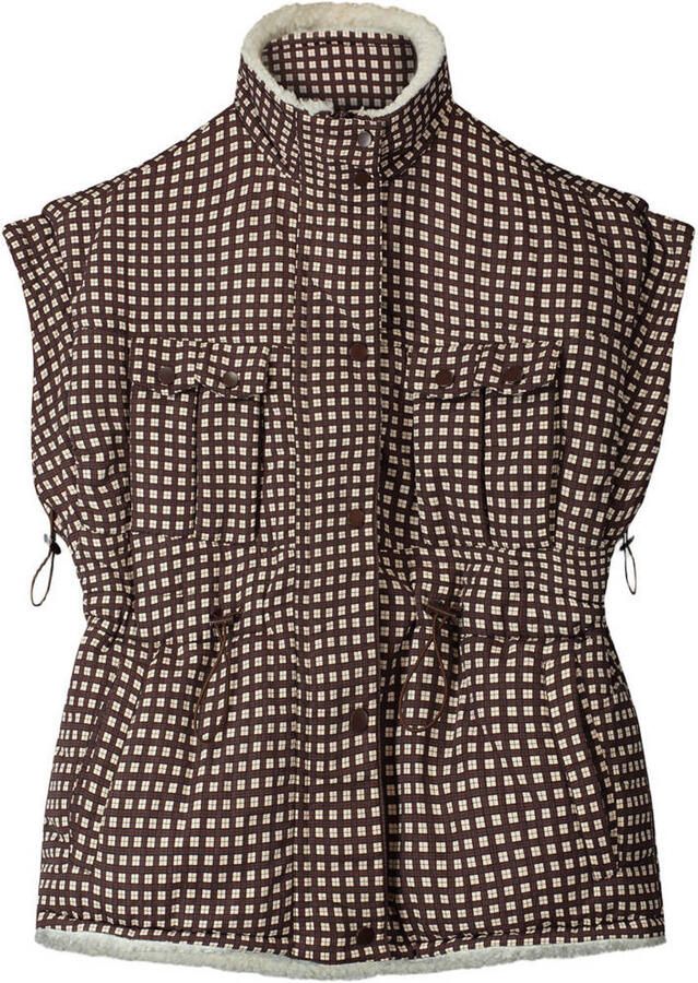 POM Amsterdam geruite bodywarmer bruin