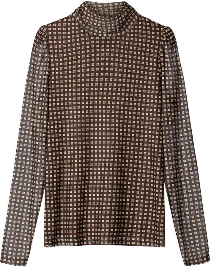 POM Amsterdam geruite top bruin