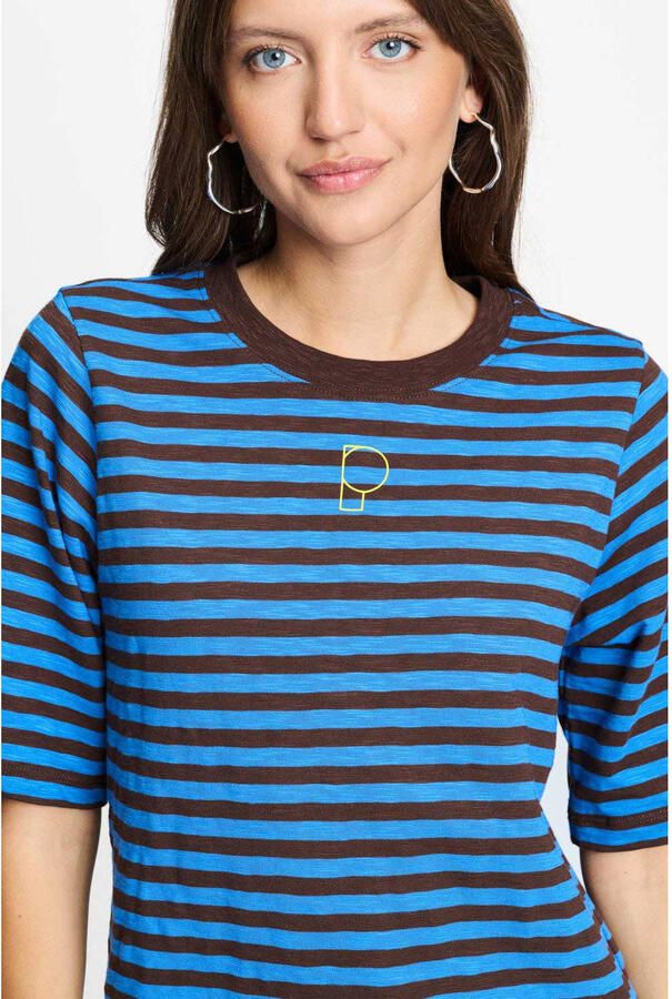 POM Amsterdam gestreept T-shirt blauw - Foto 2