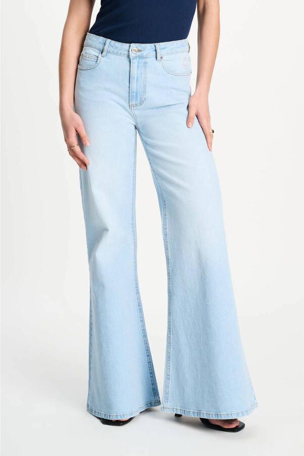 POM Amsterdam high waist flared jeans light blue denim