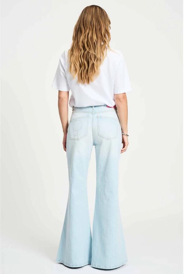 POM Amsterdam high waist flared jeans light blue denim - Foto 2