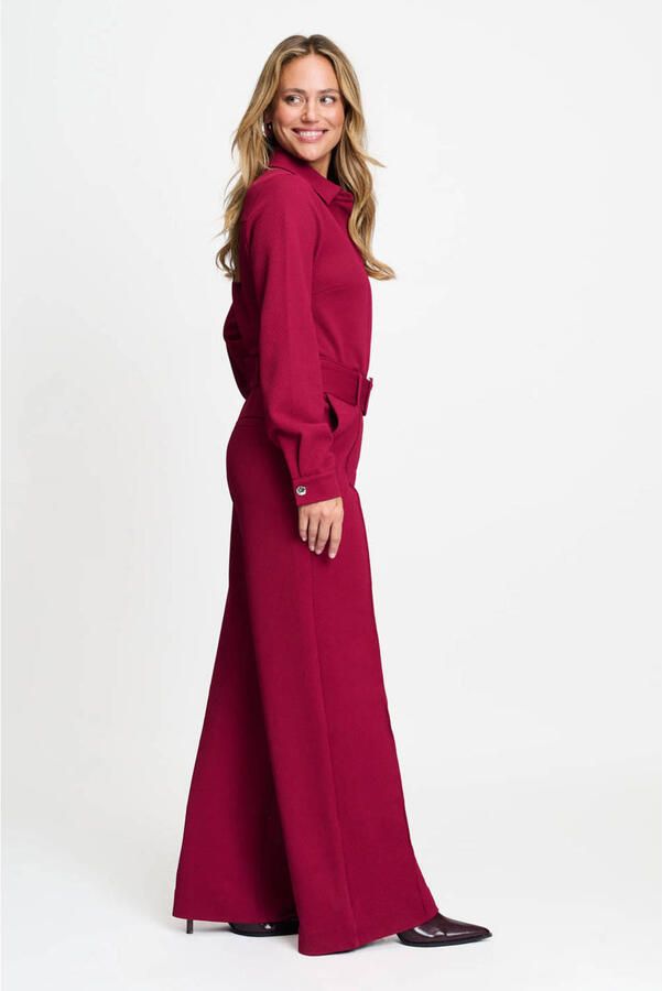 POM AMSTERDAM Dames Jurken Megan Burgundy Red Bordeaux - Foto 5