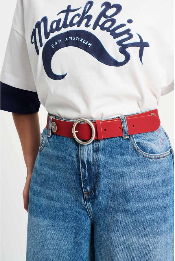 POM Amsterdam leren riem rood