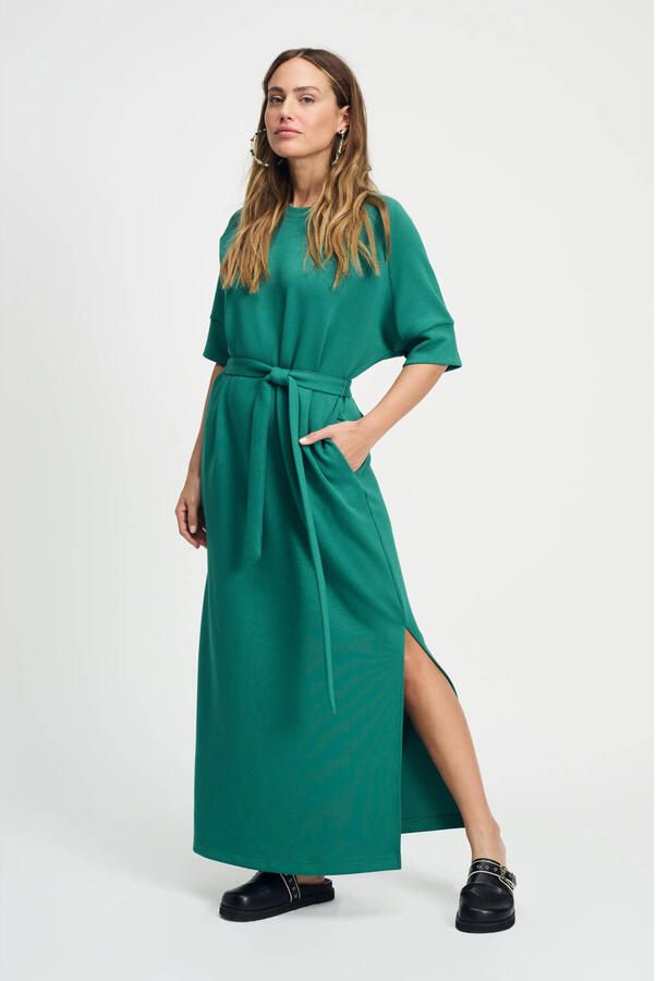 POM AMSTERDAM Dames Jurken Nora Meadow Groen - Foto 5