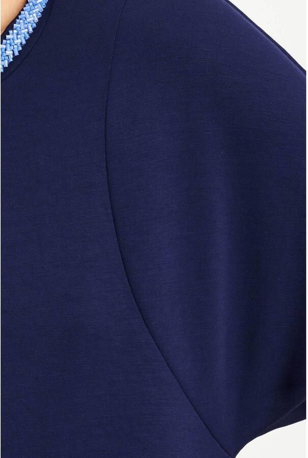 POM AMSTERDAM Dames Jurken Dress Macy Night Blue Donkerblauw - Foto 6