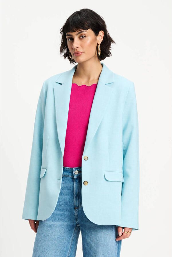POM Amsterdam regular blazer lichtblauw