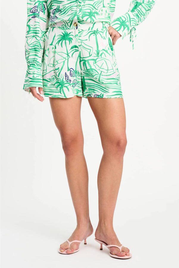 POM Amsterdam regular waist casual short groen
