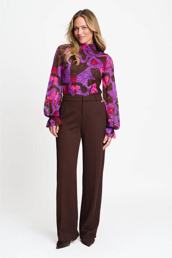 POM Amsterdam straight leg pantalon bruin