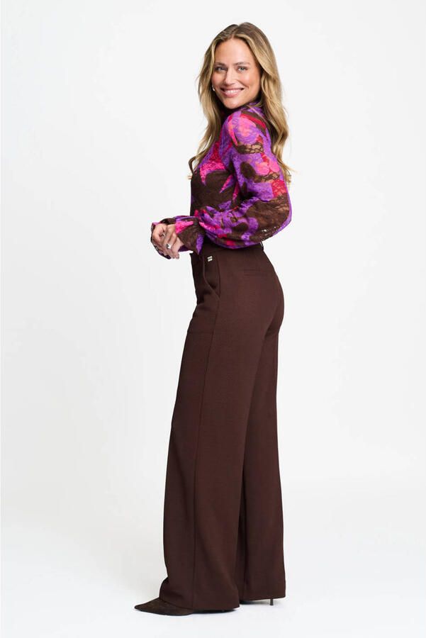 POM Amsterdam straight leg pantalon bruin - Foto 2