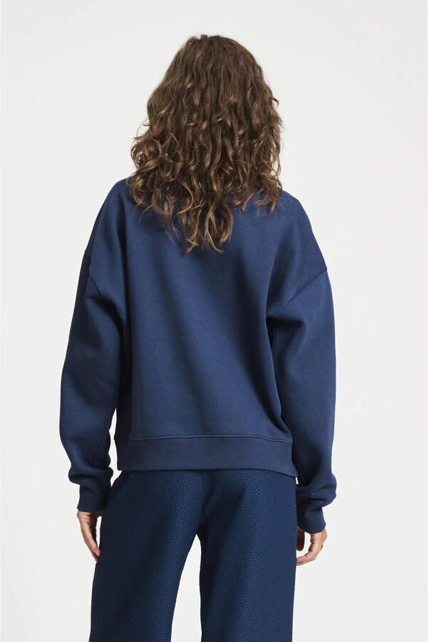 POM AMSTERDAM Dames Truien & Vesten Sweater Bon Appetit Donkerblauw - Foto 5