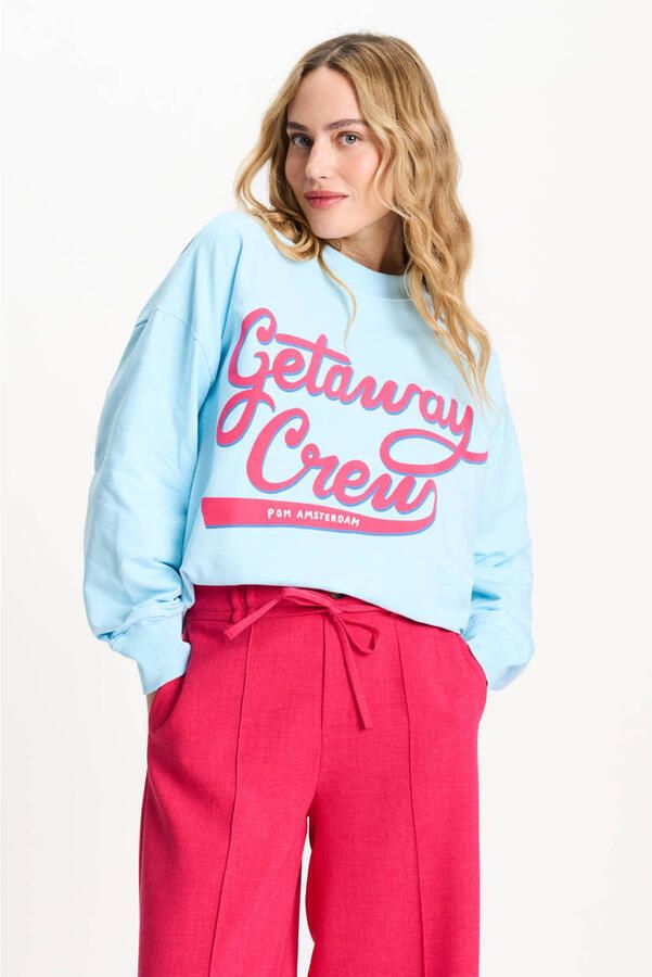 POM Amsterdam sweater lichtblauw