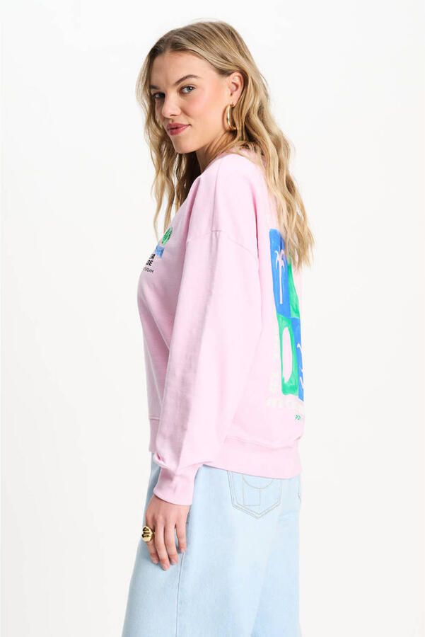 POM AMSTERDAM Dames Truien & Vesten Sweater Seaside Pink Roze - Foto 6