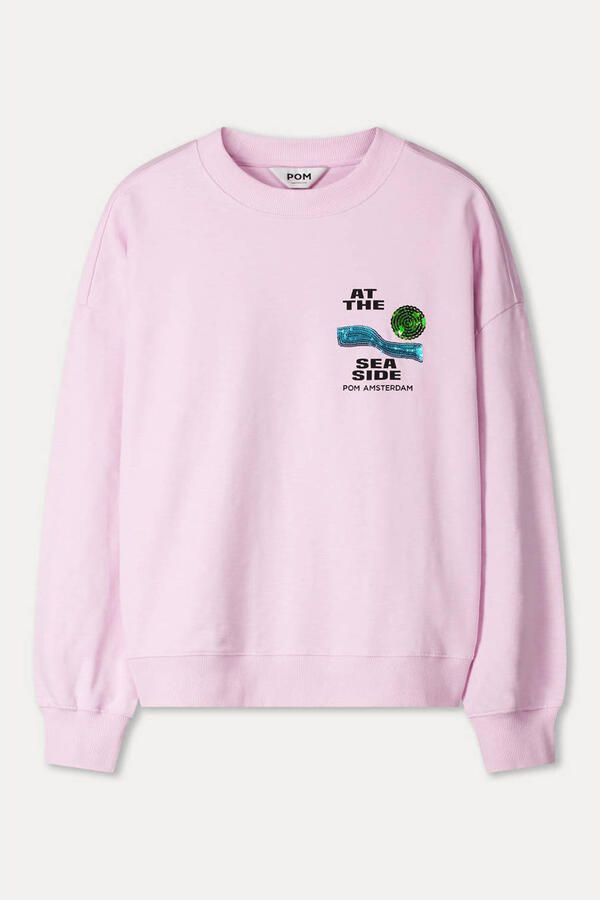 POM AMSTERDAM Dames Truien & Vesten Sweater Seaside Pink Roze - Foto 7