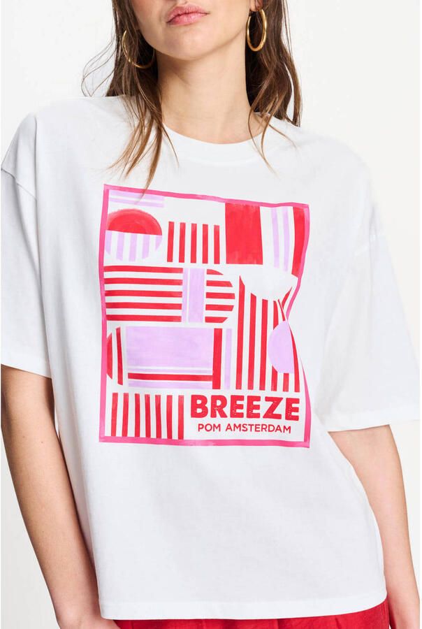 POM AMSTERDAM Dames Tops & T-shirts Tshirt Breeze Gebroken Wit - Foto 7