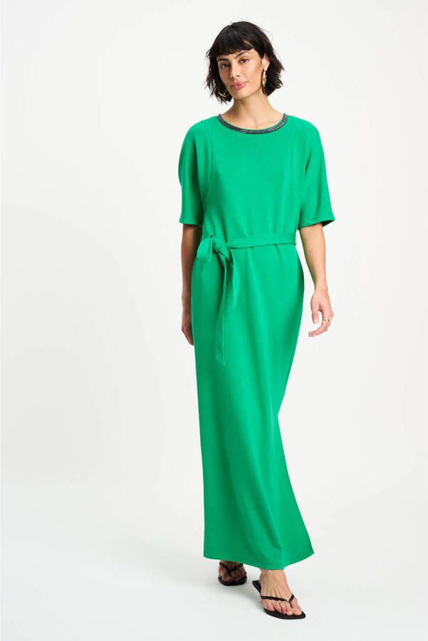 POM AMSTERDAM Dames Jurken Dress Macy Palm Green Groen - Foto 5
