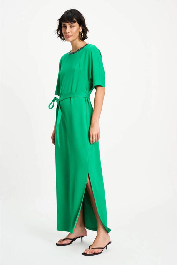POM AMSTERDAM Dames Jurken Dress Macy Palm Green Groen - Foto 7