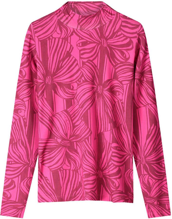 POM Amsterdam top met print roze