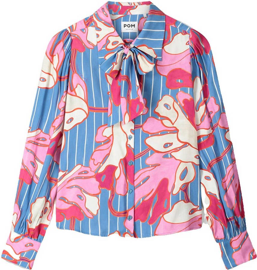 POM AMSTERDAM Dames Blouses Blouse Urban Flora Stripe Multi - Foto 6