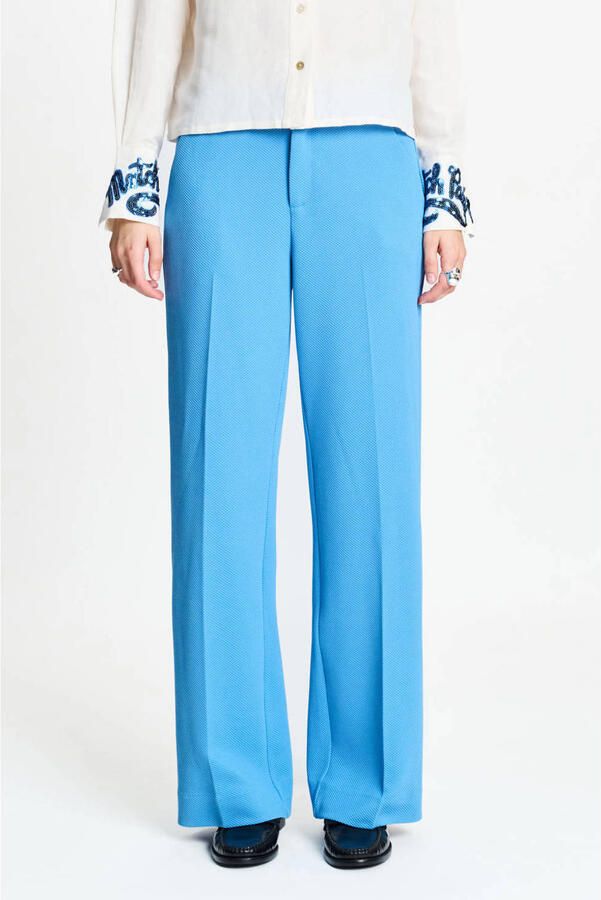POM AMSTERDAM Dames Broeken Pants Lara Smashing Blue Blauw - Foto 5
