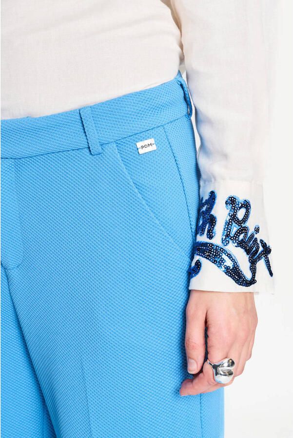 POM AMSTERDAM Dames Broeken Pants Lara Smashing Blue Blauw - Foto 6
