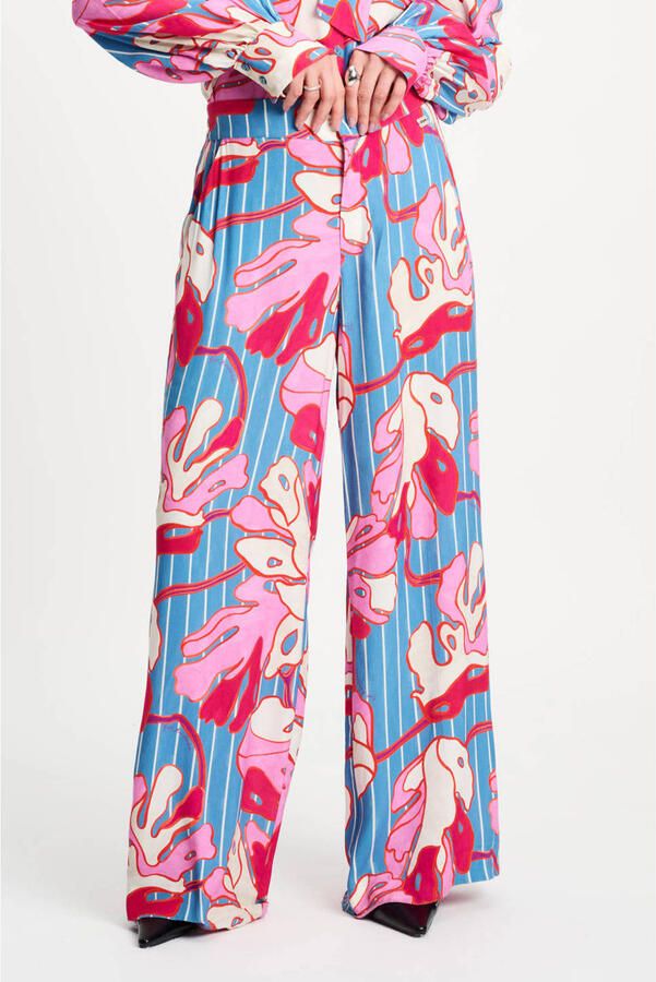POM Amsterdam wide leg high waist broek multi - Foto 3