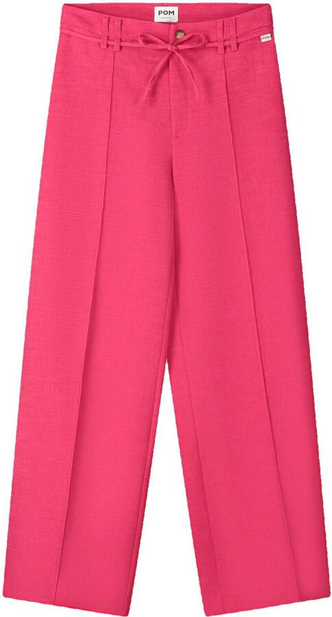 POM Amsterdam wide leg high waist broek roze - Foto 2