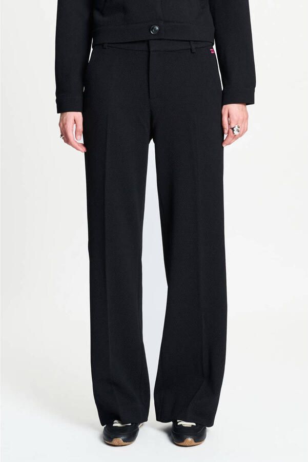 POM Amsterdam wide leg high waist broek zwart - Foto 2