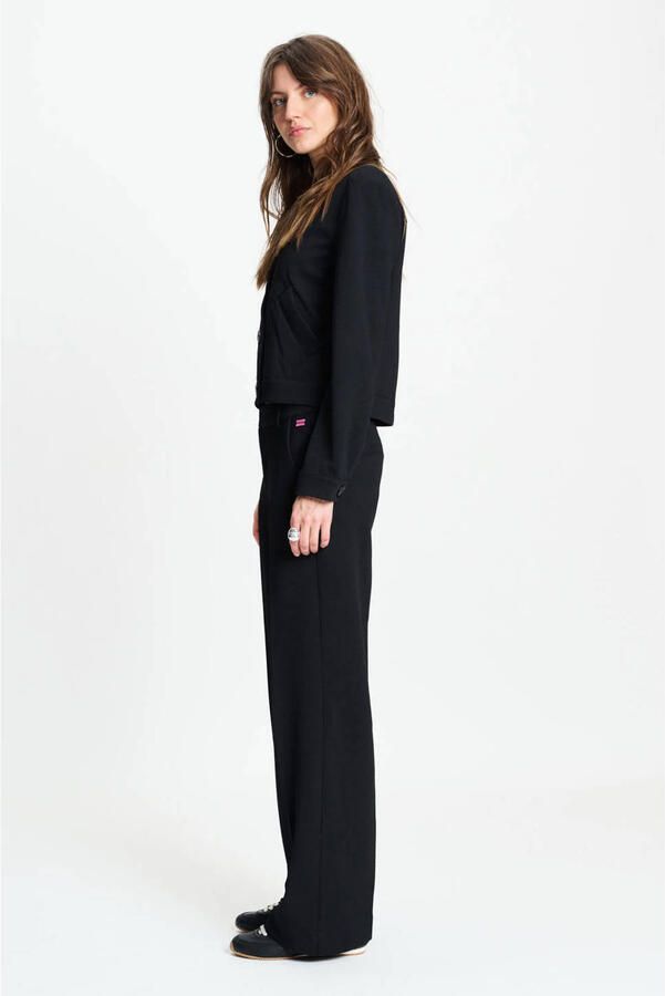 POM Amsterdam wide leg high waist broek zwart - Foto 3