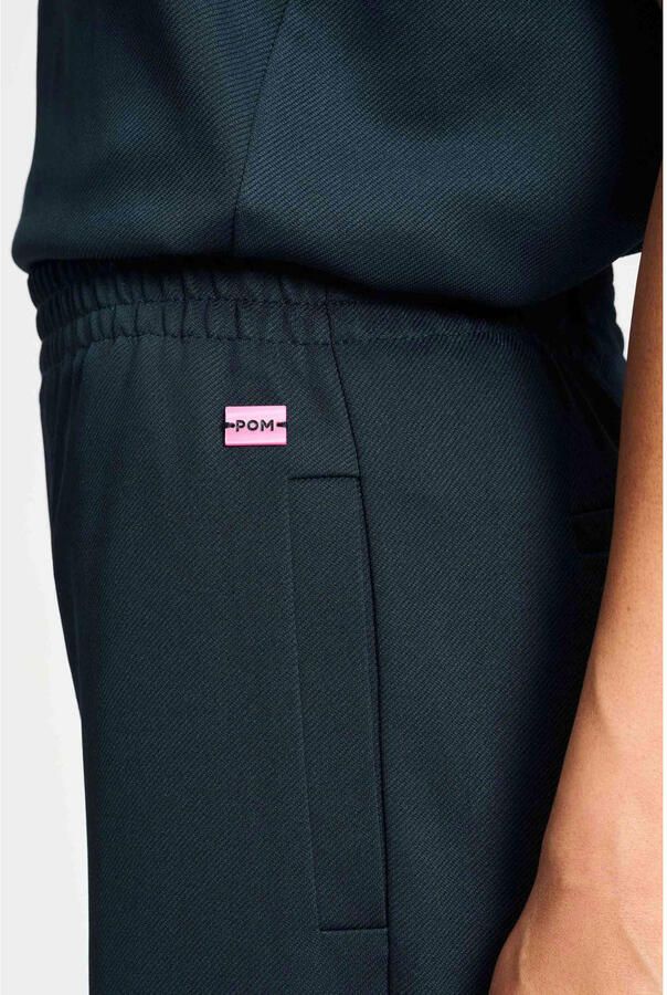 POM Amsterdam wide leg regular waist pantalon donkerblauw - Foto 2