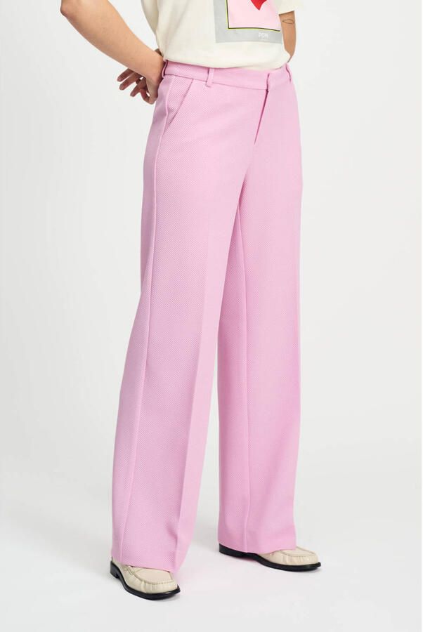 POM AMSTERDAM Dames Broeken Wide Leg Rose Lichtroze - Foto 2