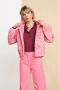 Pom Amsterdam Stijlvol Geborduurd Licht Jack voor Dames Pink Dames - Thumbnail 1