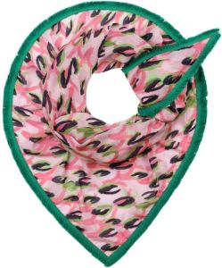 POM Amsterdam sjaal Animal met panterprint roze