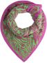 POM Amsterdam sjaal Zebra Fiery groen roze - Thumbnail 1