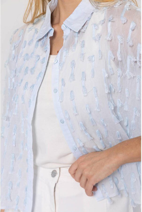 Poools blouse lichtblauw - Foto 2